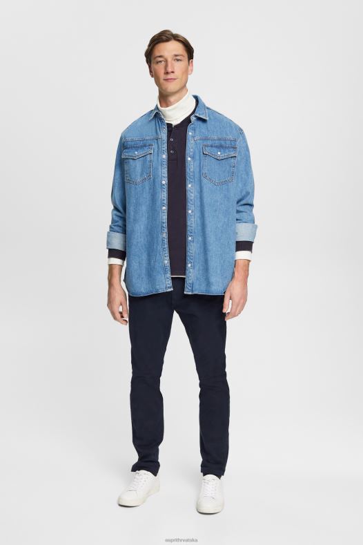 Esprit muškarci gornji dio dugih rukava s gumbima mornarica dugi rukav A48RT772