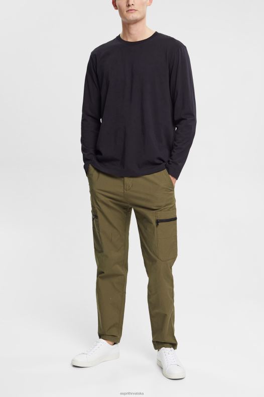 Esprit muškarci majica dugih rukava od džersija crno dugi rukav A48RT946