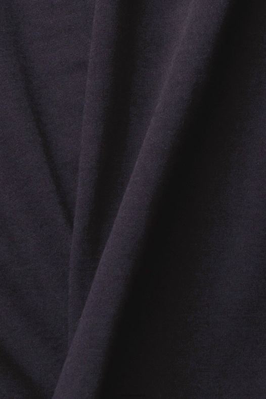 Esprit muškarci majica dugih rukava od džersija crno dugi rukav A48RT946