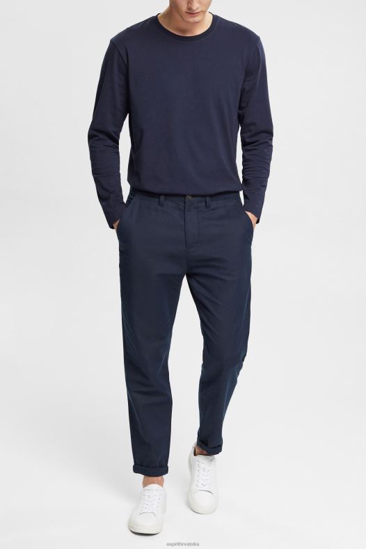 Esprit muškarci majica dugih rukava od džersija mornarica dugi rukav A48RT948