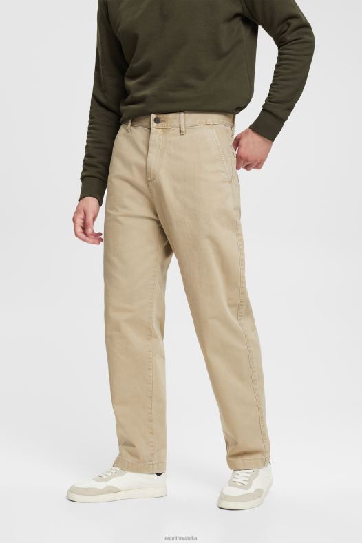 Esprit muškarci široke nogavice, održive pamučne hlače bijela hlače & hlače A48RT330