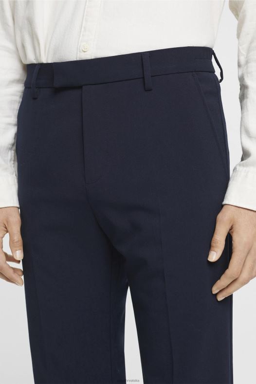 Esprit muškarci krojene hlače širokog kroja s elastičnim strukom mornarica hlače & hlače A48RT693