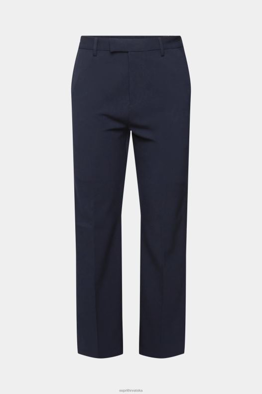 Esprit muškarci krojene hlače širokog kroja s elastičnim strukom mornarica hlače & hlače A48RT693