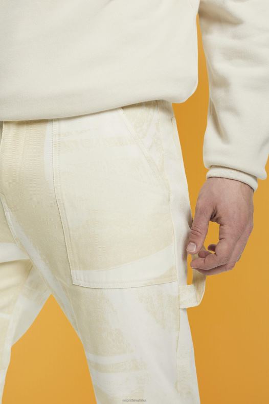 Esprit muškarci ravne kargo hlače s uzorkom bež hlače & hlače A48RT675