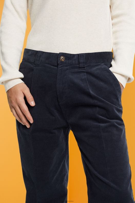 Esprit muškarci samtaste hlače širokog kroja mornarica hlače & hlače A48RT333