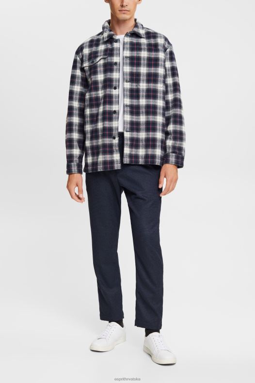 Esprit muškarci teksturirane odijelne hlače tamno plava hlače & hlače A48RT880