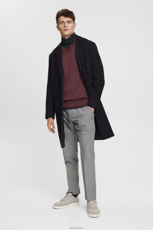 Esprit muškarci uske hlače od flanela siva hlače & hlače A48RT692