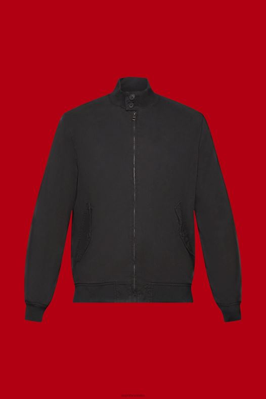 Esprit muškarci bomber jakna s podignutim ovratnikom crno jakne A48RT713