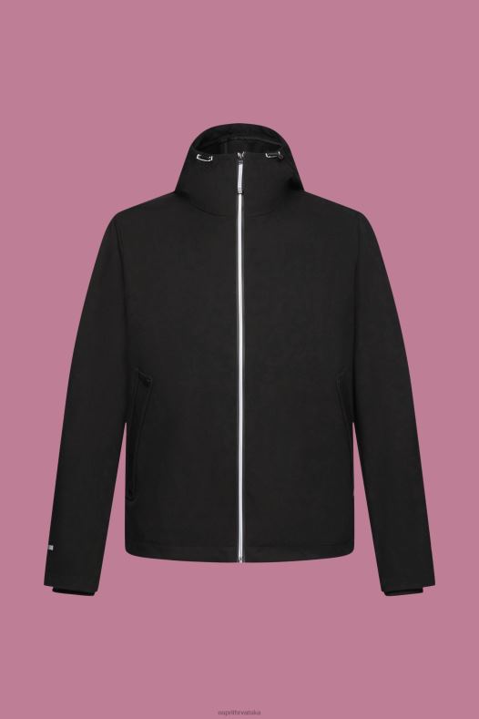 Esprit muškarci softshell jakna s kapuljačom crno jakne A48RT728