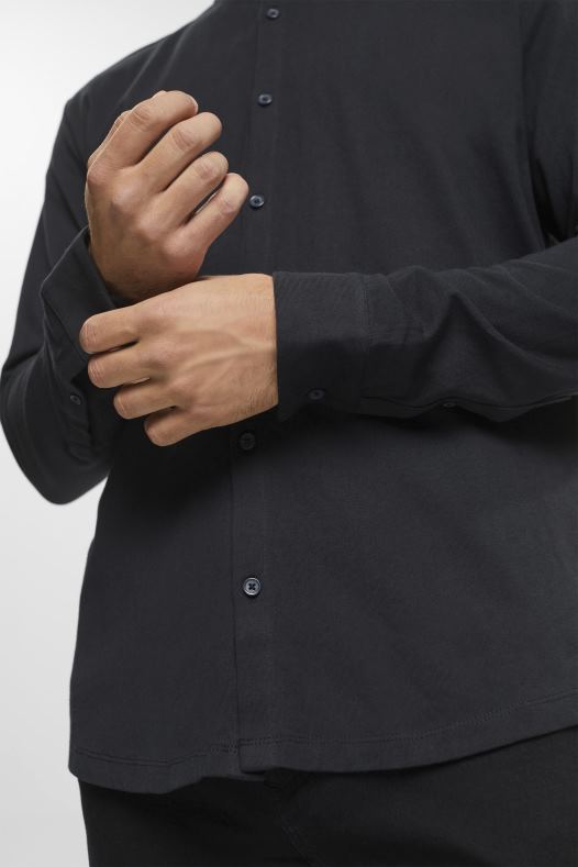 Esprit muškarci jersey dugih rukava, 100% pamuk crno košulje A48RT679