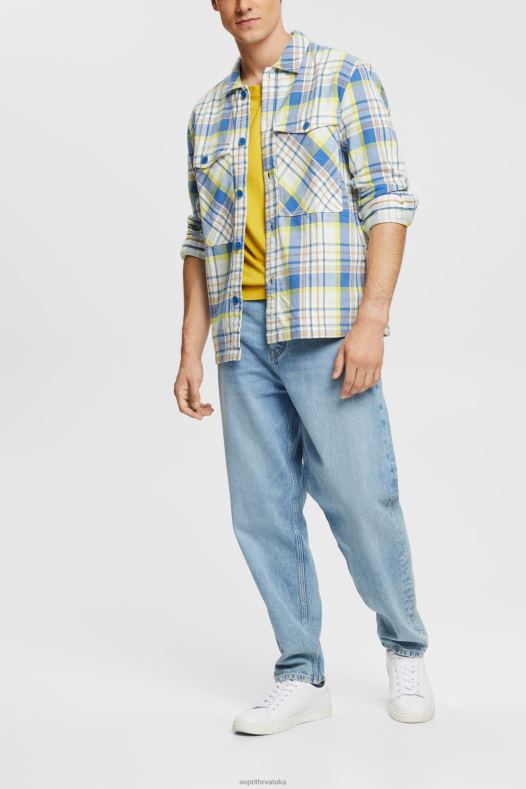 Esprit muškarci karirana košulja plava košulje A48RT886