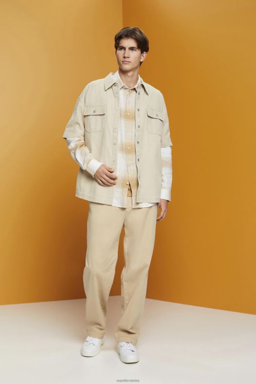 Esprit muškarci karirana tartan košulja od mješavine pamuka i konoplje led košulje A48RT714