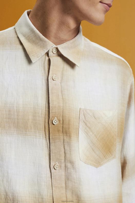 Esprit muškarci karirana tartan košulja od mješavine pamuka i konoplje led košulje A48RT714