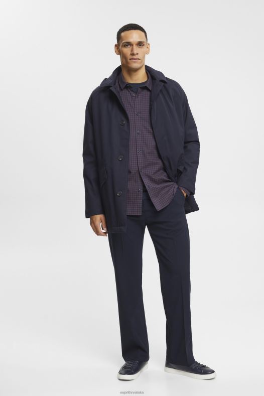 Esprit muškarci karirana uska košulja mornarica košulje A48RT689