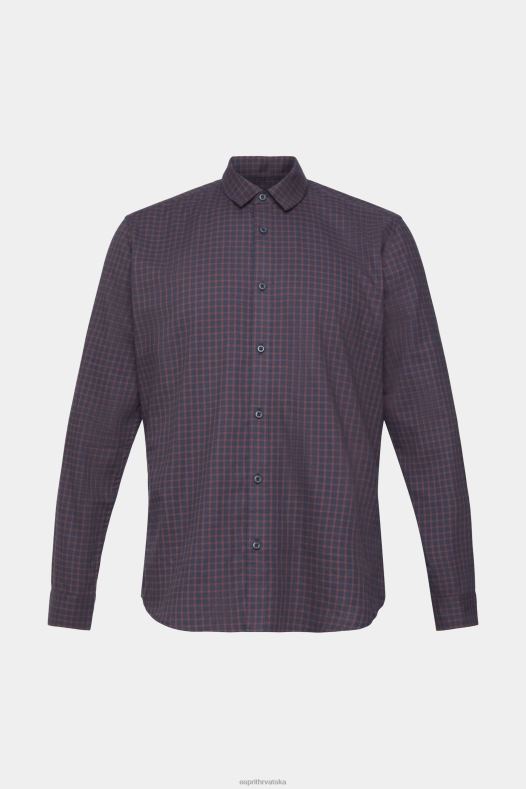 Esprit muškarci karirana uska košulja mornarica košulje A48RT689