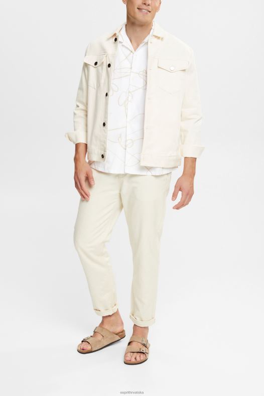 Esprit muškarci košulja s uzorkom bijela košulje A48RT909