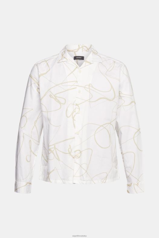 Esprit muškarci košulja s uzorkom bijela košulje A48RT909