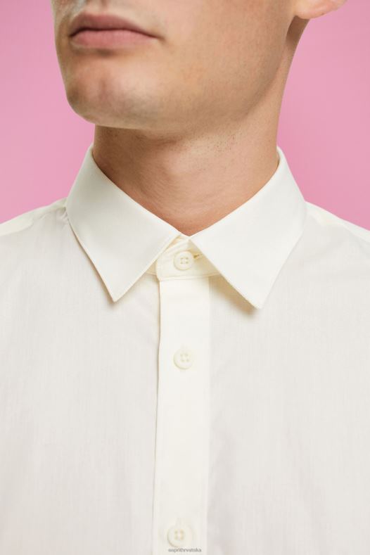 Esprit muškarci održiva pamučna košulja prljavo bijelo košulje A48RT831