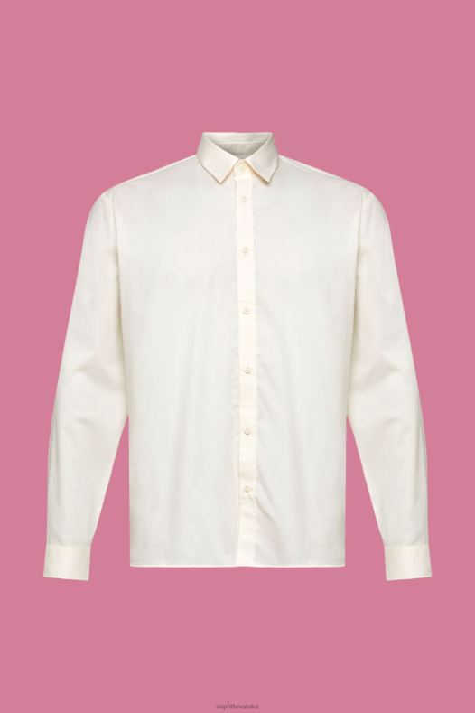 Esprit muškarci održiva pamučna košulja prljavo bijelo košulje A48RT831