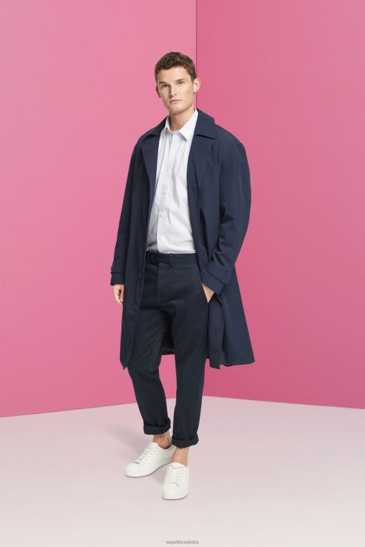 Esprit muškarci održiva pamučna košulja svijetlo plava košulje A48RT832