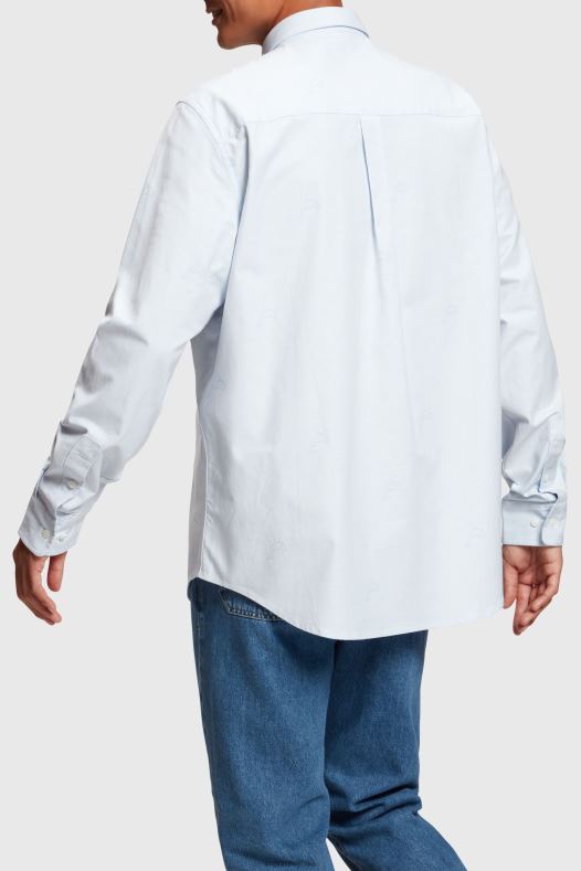 Esprit muškarci oksfordska košulja s printom opuštenog kroja svijetlo plava košulje A48RT795