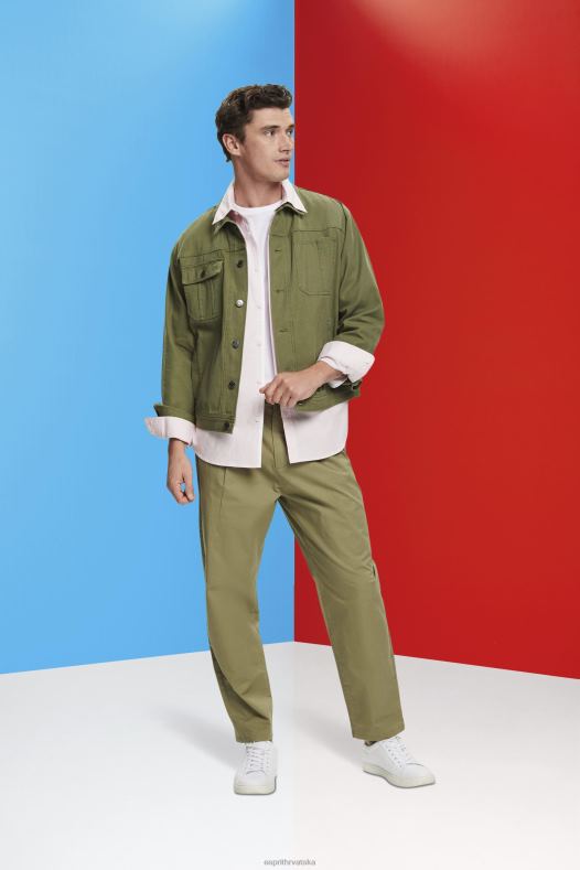 Esprit muškarci pamučna košulja na kopčanje ružičasta košulje A48RT662