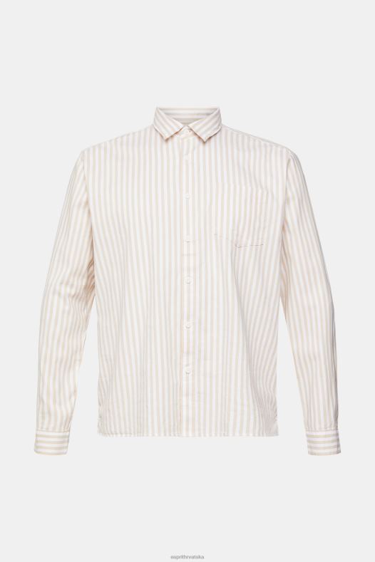 Esprit muškarci prugasta košulja krem bež košulje A48RT871