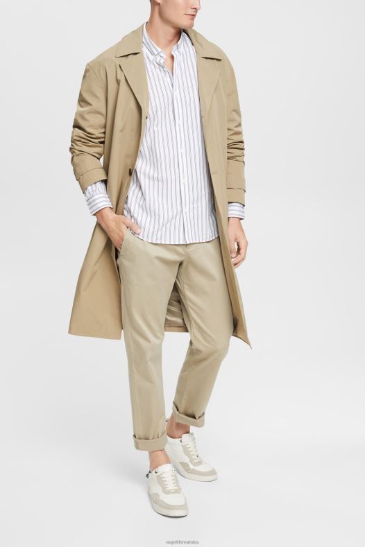 Esprit muškarci prugasta košulja na kopčanje bijela košulje A48RT884