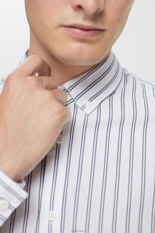 Esprit muškarci prugasta košulja na kopčanje bijela košulje A48RT884