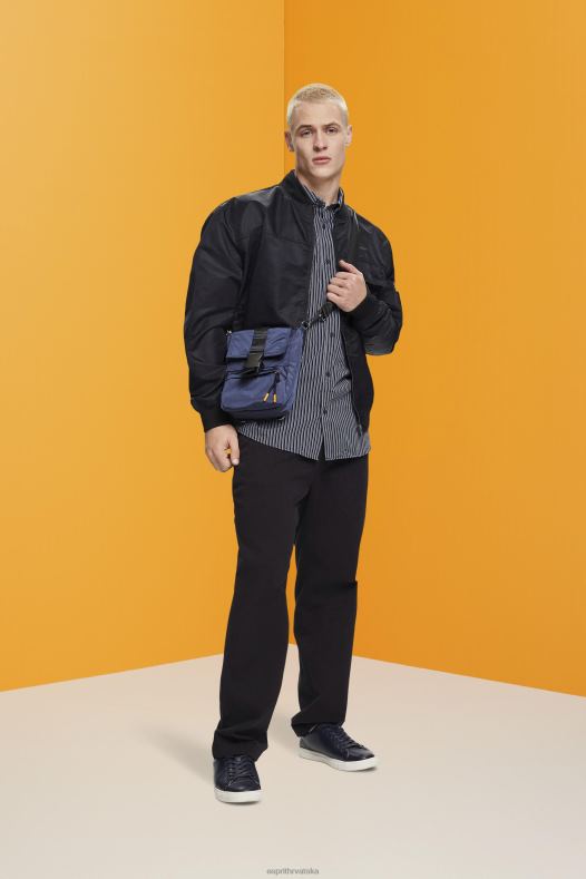 Esprit muškarci prugasta održiva pamučna košulja mornarica košulje A48RT706