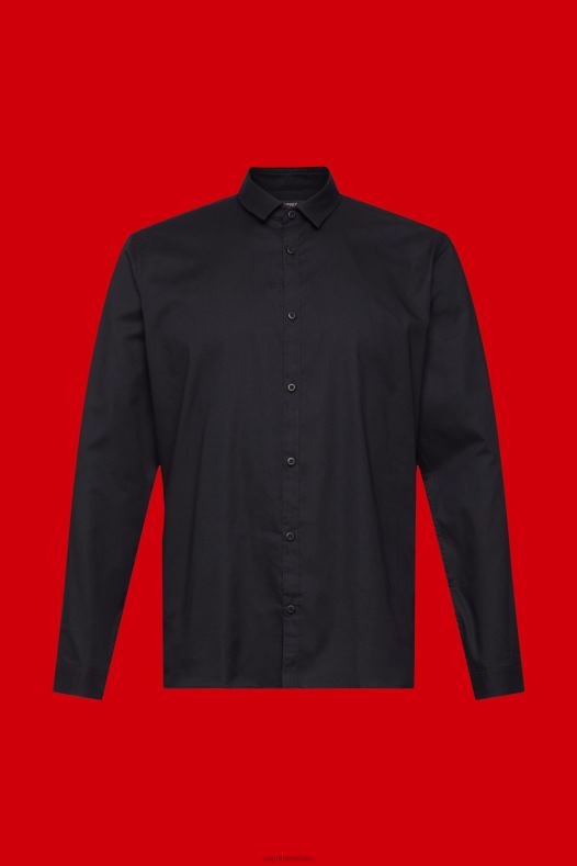 Esprit muškarci uska košulja crno košulje A48RT853