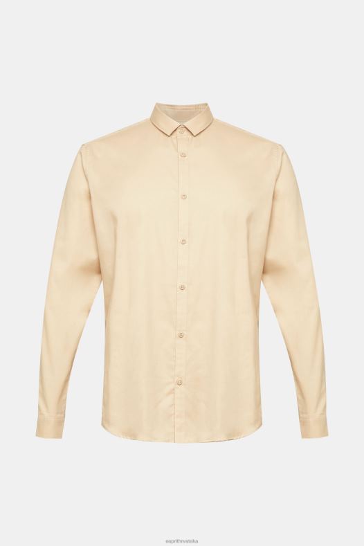 Esprit muškarci uska košulja krem bež košulje A48RT854