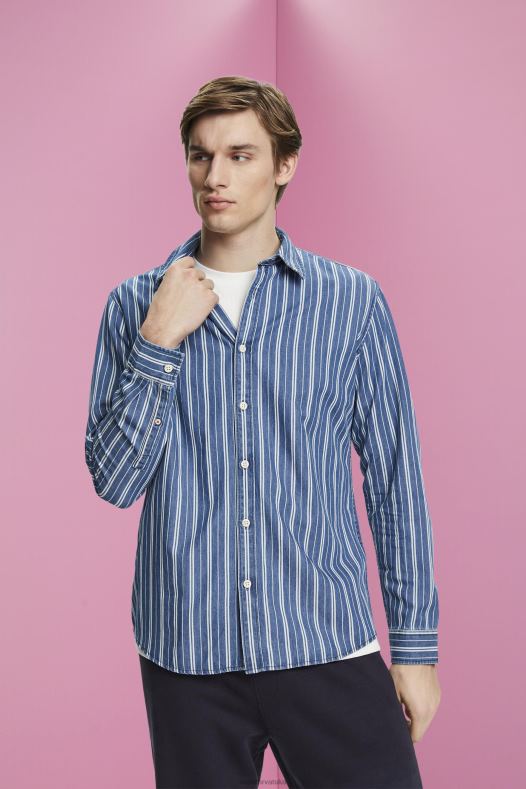 Esprit muškarci uska traper košulja s prugama led košulje A48RT716