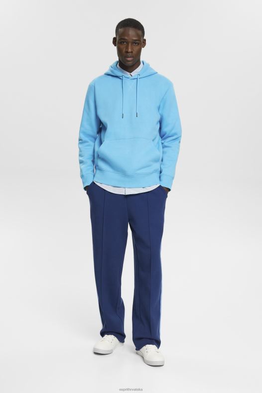 Esprit muškarci majica s kapuljačom od recikliranog materijala tirkiz majice i majice s kapuljačom A48RT682