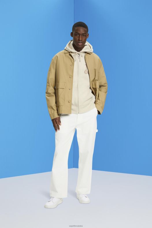 Esprit muškarci majica s kapuljačom pune dužine svijetlo taupe majice i majice s kapuljačom A48RT635