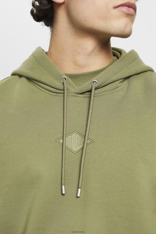 Esprit muškarci majica s kapuljačom s logotipom na prsima maslina majice i majice s kapuljačom A48RT640