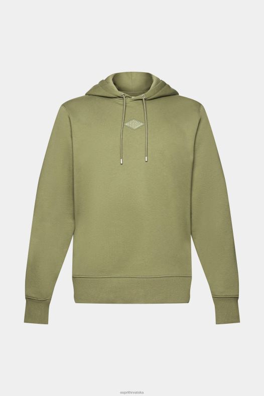 Esprit muškarci majica s kapuljačom s logotipom na prsima maslina majice i majice s kapuljačom A48RT640