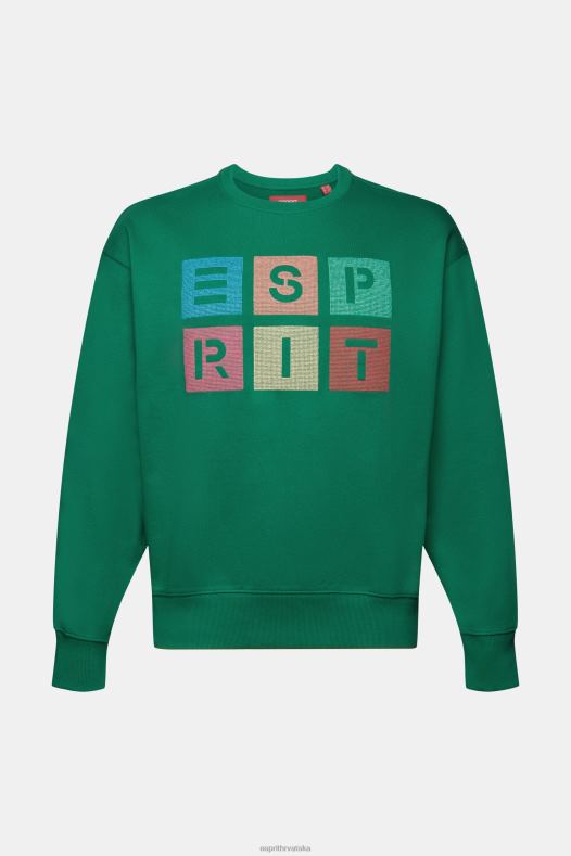 Esprit muškarci majica s logom, 100% organski pamuk tamnozelene majice i majice s kapuljačom A48RT581