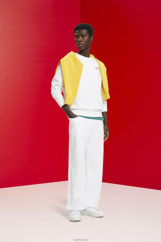 Esprit muškarci majica s logom na leđima bijela majice i majice s kapuljačom A48RT644