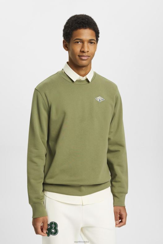 Esprit muškarci majica s logom na leđima maslina majice i majice s kapuljačom A48RT646