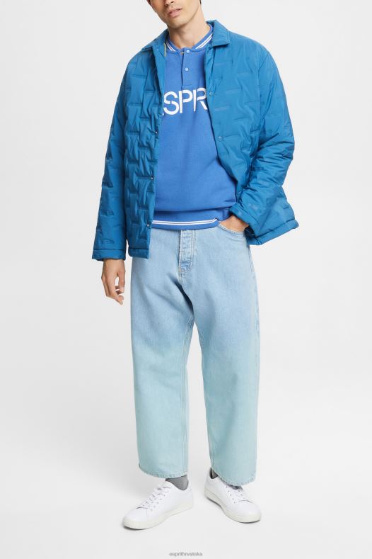 Esprit muškarci majica s logotipom opuštenog kroja plava majice i majice s kapuljačom A48RT783