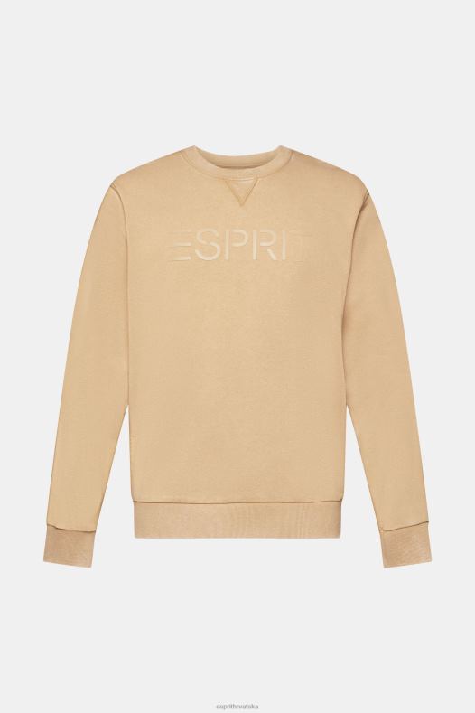 Esprit muškarci majica s printom logotipa kaki bež majice i majice s kapuljačom A48RT773