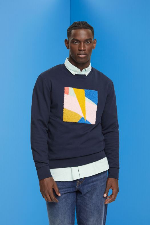 Esprit muškarci trenirka s aplikacijama mornarica majice i majice s kapuljačom A48RT882