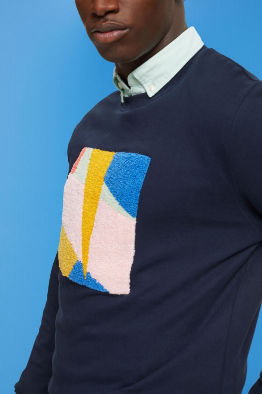 Esprit muškarci trenirka s aplikacijama mornarica majice i majice s kapuljačom A48RT882