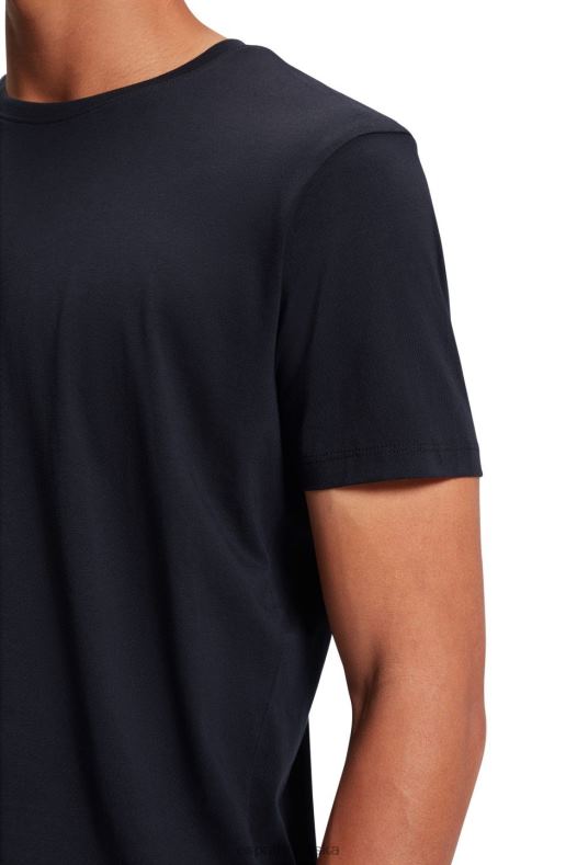 Esprit muškarci dva paketa pamučnih majica s okruglim izrezom crno majice kratkih rukava A48RT855