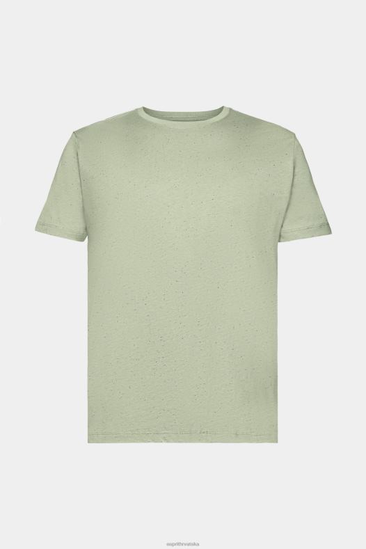 Esprit muškarci majica kratkih rukava s pjegama svijetli kaki majice kratkih rukava A48RT780