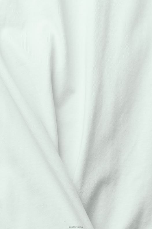 Esprit muškarci majica od džersija s izvezenim logom pastelno plava majice kratkih rukava A48RT919