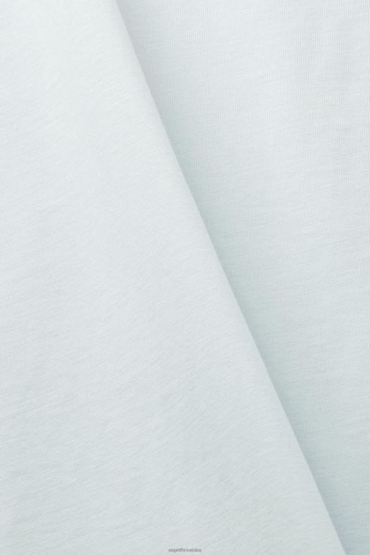 Esprit muškarci majica od dresa svijetlo vodeno zelena majice kratkih rukava A48RT747