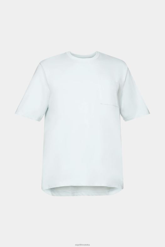 Esprit muškarci majica od dresa svijetlo vodeno zelena majice kratkih rukava A48RT747