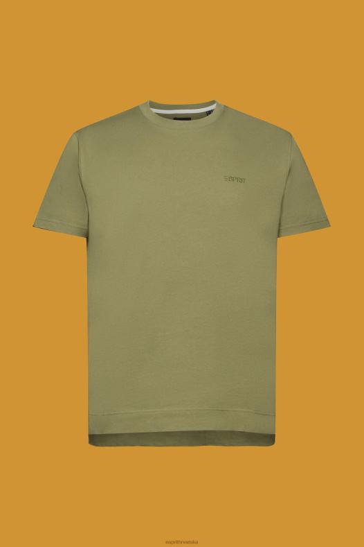 Esprit muškarci majica s logom, 100% pamuk maslina majice kratkih rukava A48RT669
